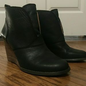 Lucky brand wedge booties